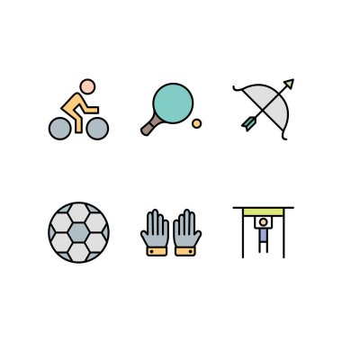 Kişisel ve iletişim için spor ve oyun simgesi...