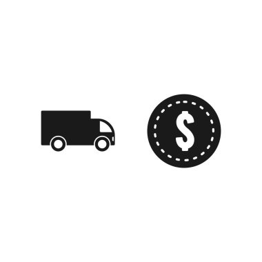 Beyaz arkaplanda 2 adet e-ticaret simgesi izole edildi...