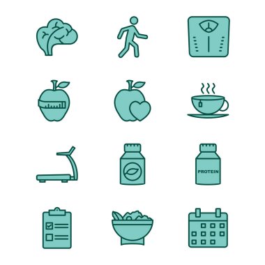 12 Icon Set Of health For Personal And Commercial Use... clipart