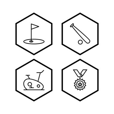 Kişisel ve iletişim için spor ve oyun simgesi...