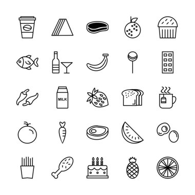 Kişisel ve ticari kullanım için ikon yiyecek...