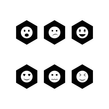 Kişisel ve ticari kullanım için 6 simge emojisi...