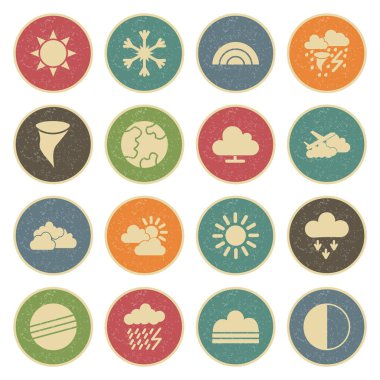 Kişisel ve Ticari Kullanım İçin 16 Hava Durumu Simgesi...