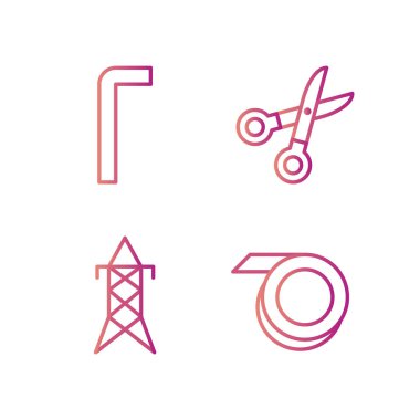 Beyaz Arkaplan Vektörü İzole Edilmiş Elementler Üzerine 4 Yapılandırma Simgesi...