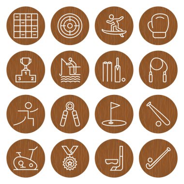 Kişisel ve iletişim için spor ve oyun simgesi...