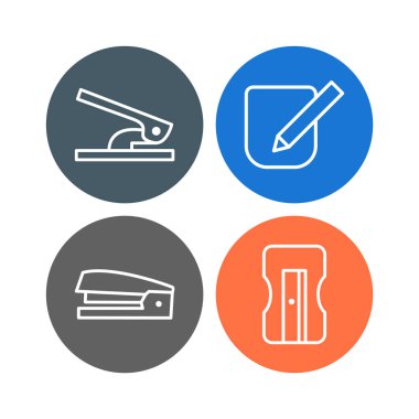 Kişisel ve Ticari Kullanım İçin 4 Ofis Simgesi...