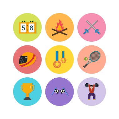 Kişisel ve iletişim için spor ve oyun simgesi...