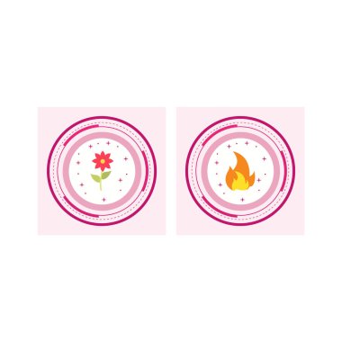 Beyaz arkaplanda 2 eko simgesi izole edildi...