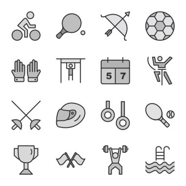 Kişisel ve iletişim için spor ve oyun simgesi...