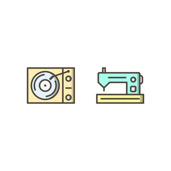 Set Dispositivos Electrónicos Iconos Sobre Fondo Blanco Vector Elementos Aislados — Vector de stock