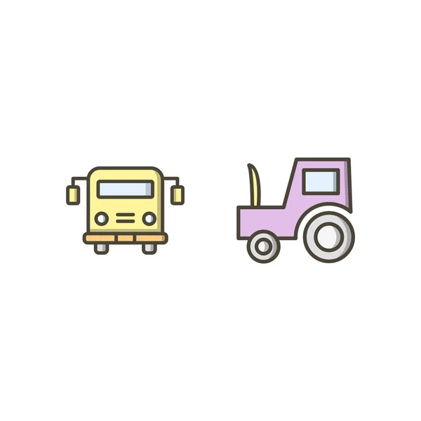 Icon Set Von Transport Für Den Persönlichen Und Kommerziellen Gebrauch — Stockvektor