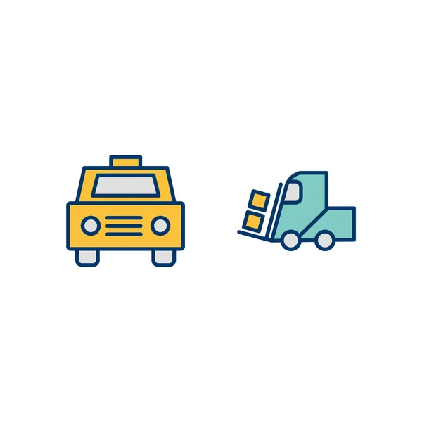 Conjunto Iconos Transporte Para Uso Personal Comercial — Archivo Imágenes Vectoriales