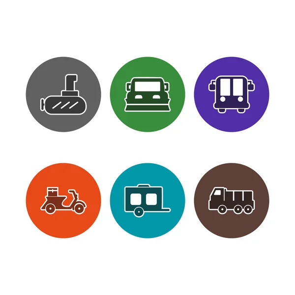 Icon Set Von Transport Für Den Persönlichen Und Kommerziellen Gebrauch — Stockvektor