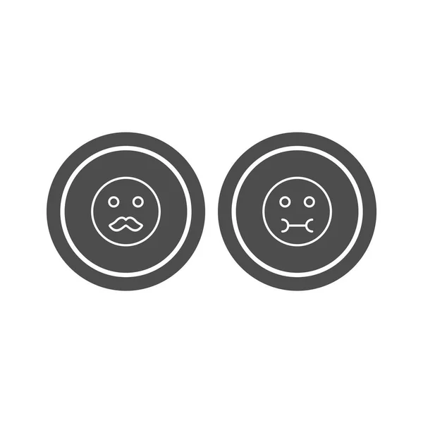 Emoji Ikoner Ark Isolerad Vit Bakgrund — Stock vektor