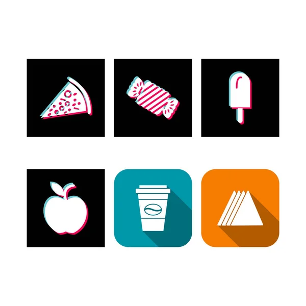 Food Icons Personal Commercial Use — Stock Vector