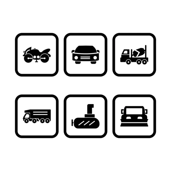 Icon Set Transport Personal Commercial Use — стоковый вектор