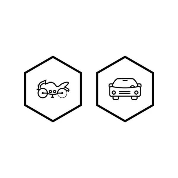 Serie Icone Trasporto Uso Personale Commerciale — Vettoriale Stock