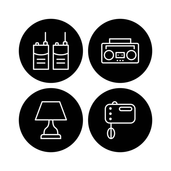 Elektronikus Eszközök Ikonok Személyes Kereskedelmi Használatra — Stock Vector