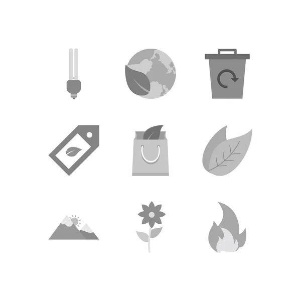 Eco Iconos Para Uso Personal Comercial — Archivo Imágenes Vectoriales