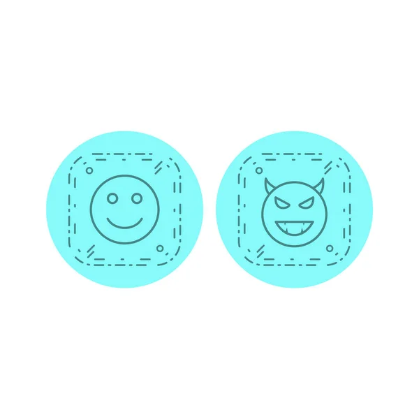 Ensemble Icônes Emoji Pour Usage Personnel Commercial — Image vectorielle