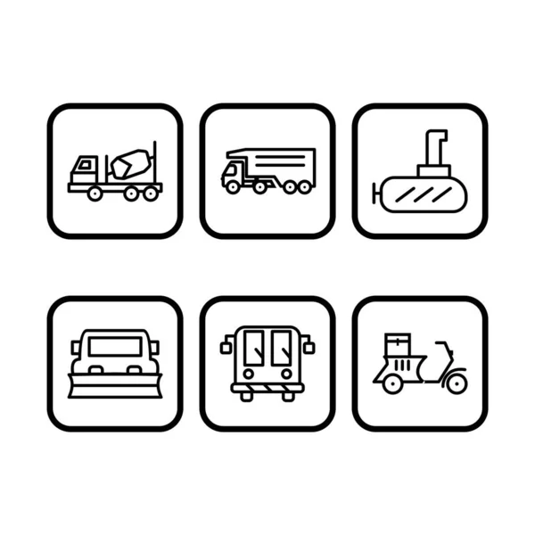 Icon Set Transport Personal Commercial Use — стоковый вектор