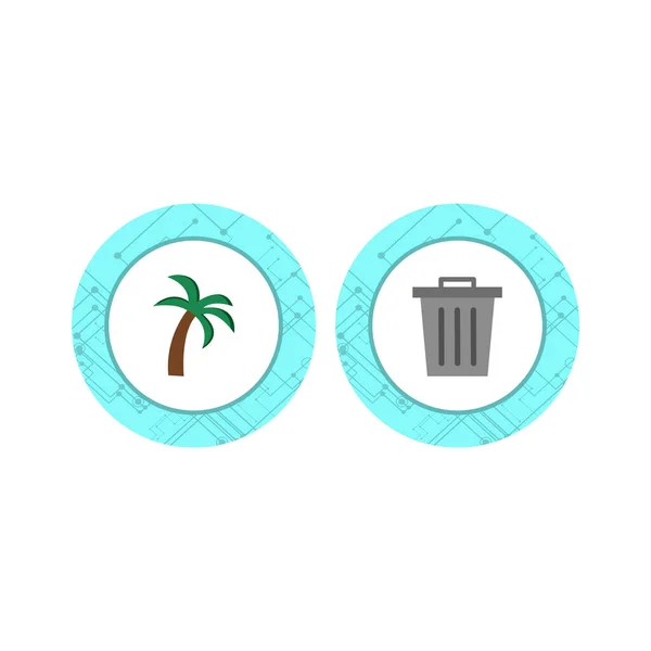 Eco Icons Sheet Isolated White Foundation — стоковый вектор