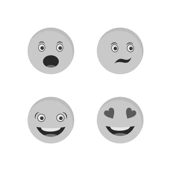 Beyaz Arkaplanda Tane Emoji Simgesi Izole Edildi — Stok Vektör