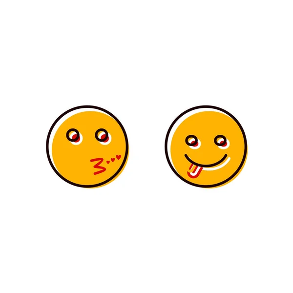 Emoji Ikonok Személyes Kereskedelmi Használatra — Stock Vector