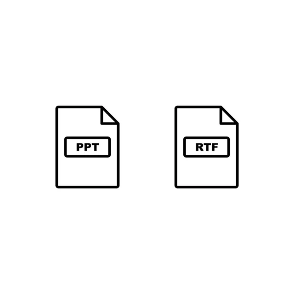 Ensemble Formats Fichiers Icônes Pour Usage Personnel Commercial — Image vectorielle