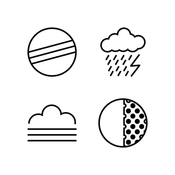 Icon Set Weather Personal Commercial Use — стоковый вектор