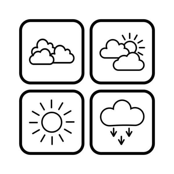 四套个人及商业用途的天气资料 — 图库矢量图片