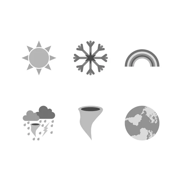 Iconos Meteorológicos Para Uso Personal Comercial — Vector de stock