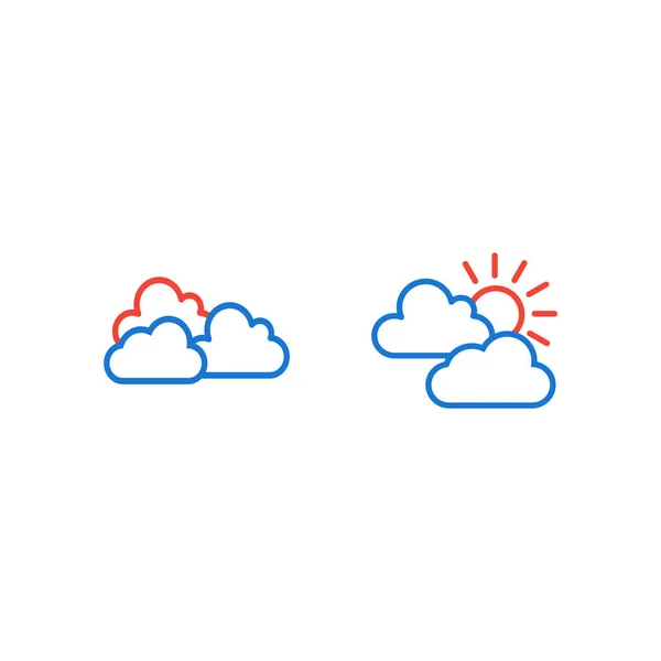 2在白色背景下分隔的天气图 — 图库矢量图片