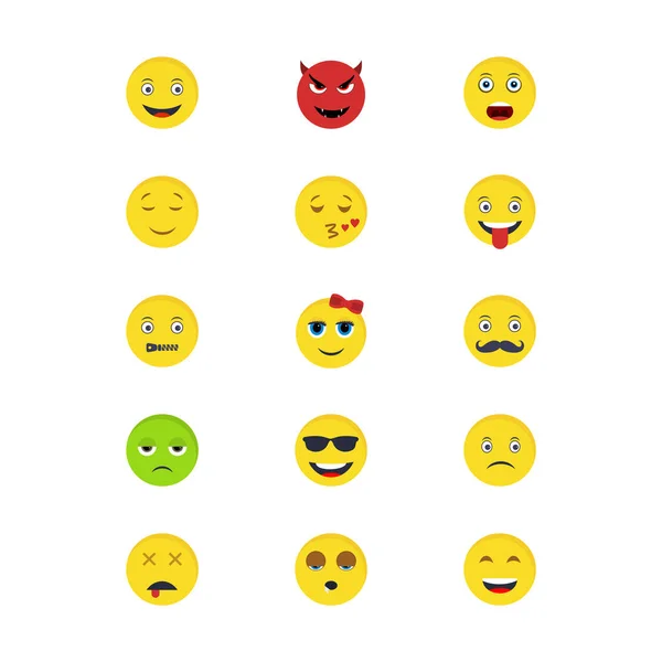 Ikon Emoji Untuk Penggunaan Pribadi Dan Komersial - Stok Vektor