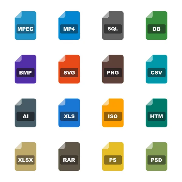 Icon Set File Formats Personal Commercial Use Stock Illustration