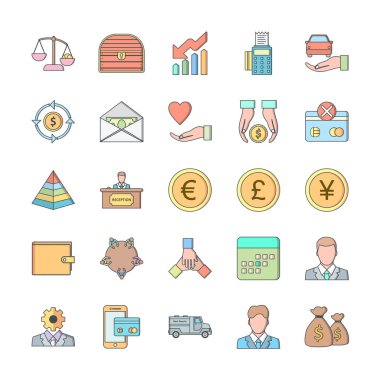 Kişisel ve Ticari Kullanım İçin 25 Bankacılık Simgesi...