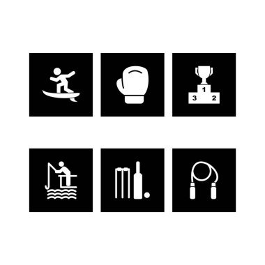 Kişisel ve iletişim için spor ve oyun simgesi...