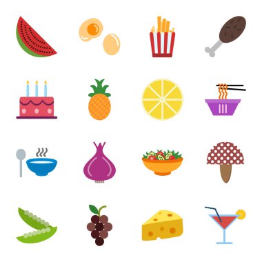 Kişisel ve Ticari Kullanım İçin 16 Gıda Simgesi...