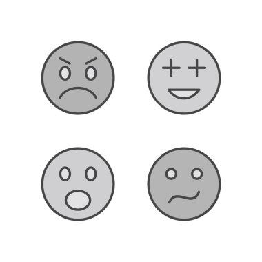 Kişisel ve ticari kullanım için 4 simge emojisi...