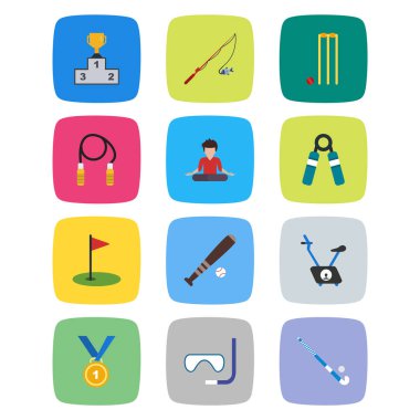 Kişisel ve iletişim için spor ve oyun simgesi...