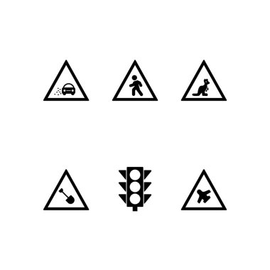 Kişisel ve Ticari Kullanım İçin 6 Yol Simgesi Simgesi...