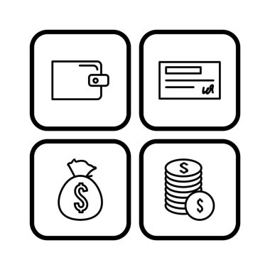 4 E-Ticaret Simgesi Beyaz Arkaplanda İzole Edildi...