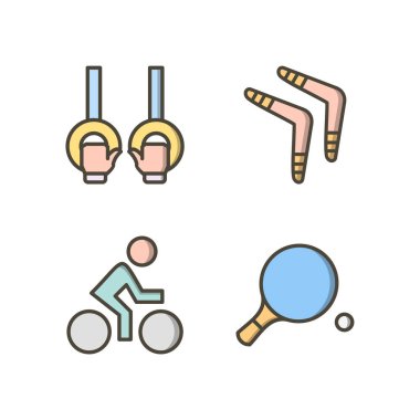 Kişisel ve iletişim için spor ve oyun simgesi...