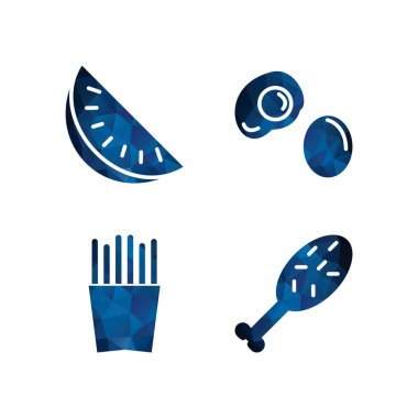 Kişisel ve Ticari Kullanım İçin 4 Gıda Simgesi...