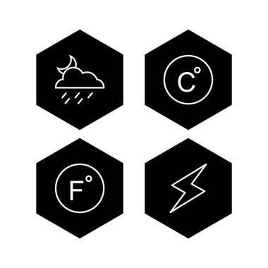 Kişisel ve Ticari Kullanım İçin Hava Durumu 4 Simgesi...