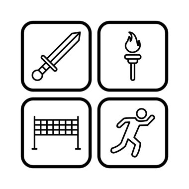 Kişisel ve iletişim için spor ve oyun simgesi...