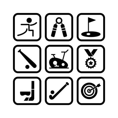 Kişisel ve iletişim için spor ve oyun simgesi...