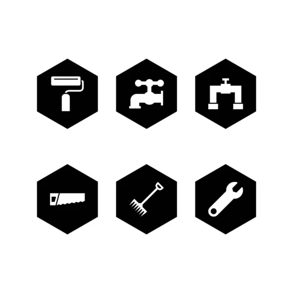 Set Iconos Construcción Sobre Fondo Blanco Vector Elementos Aislados — Vector de stock