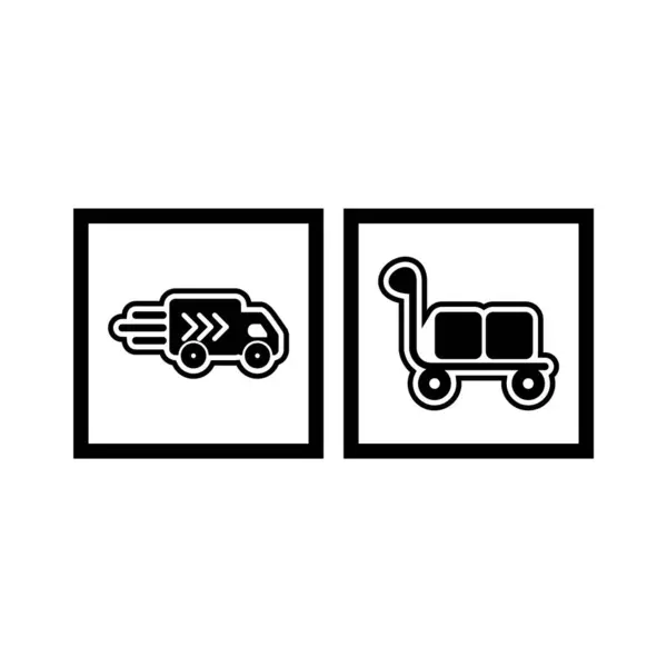 Conjunto Iconos Transporte Para Uso Personal Comercial — Archivo Imágenes Vectoriales