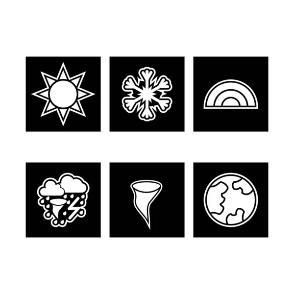 Wetter Symbolblätter Isoliert Auf Weißem Hintergrund — Stockvektor